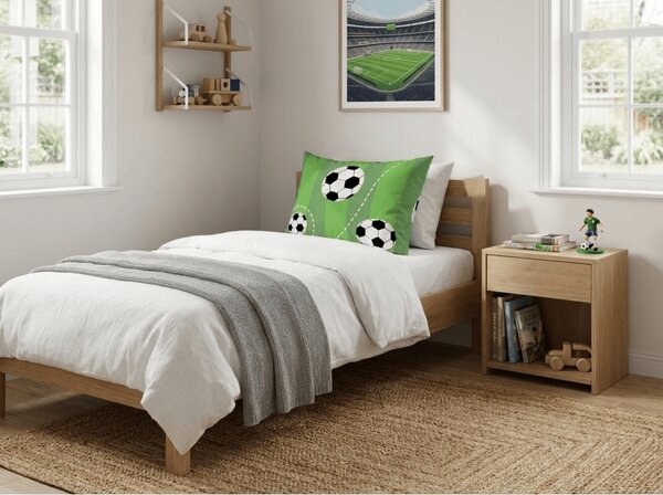Fata de perna din policoton FOOTBALL TIME POLY 50x70 cm, verde
