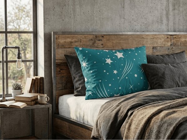 Fata de perna din policoton NIGHT SKY POLY 70x90 cm, turcoaz