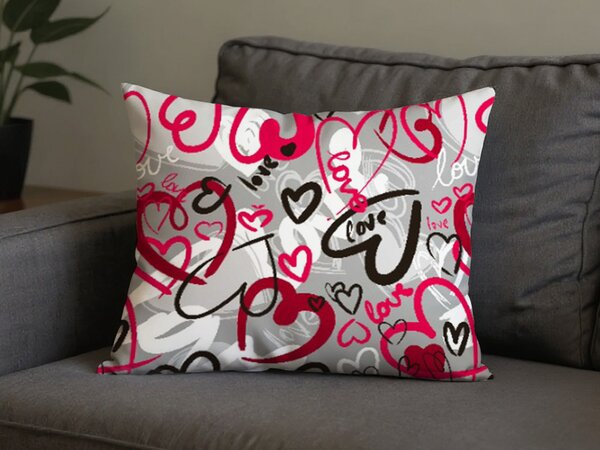 Fata de perna din policoton STREET LOVE POLY 50x70 cm, gri