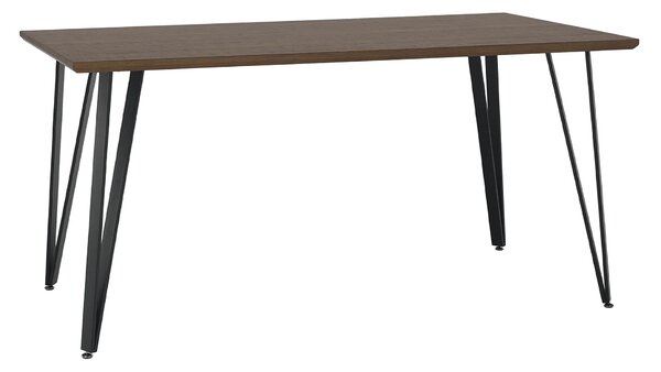 Masa FRIADO, stejar/negru, metal, 150x80x75 cm