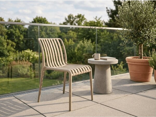 Set de gradina TREGO ISLAND - 2 scaune si masa rotunda ø 60 cm, bej