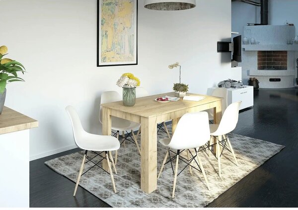 Masa GENERAL NEW, stejar artisan, DTD laminat, 140x80x75 cm