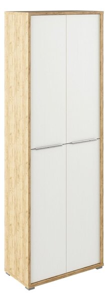 Dulap RIOMA TIP 05, stejar artisan/alb, DTD laminat, cu 4 usi, 75x38x2