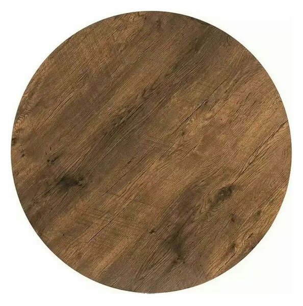 Masa TALIA II, nuc/negru mat, 90x90x76 cm