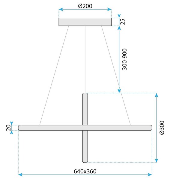 Lampa LED G034-CP Gold