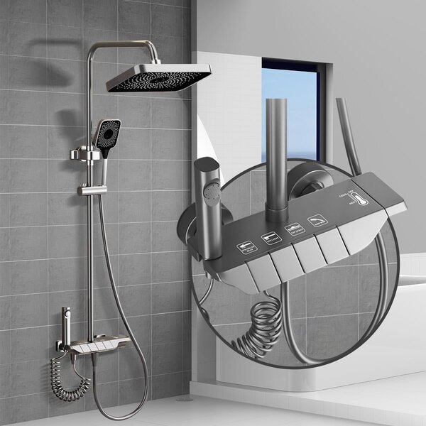 Coloana de dus cu termostat, 4 functii