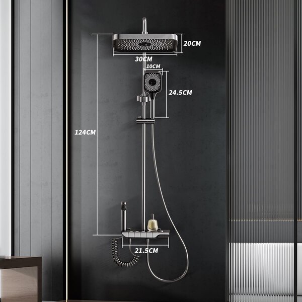 Coloana de dus cu termostat, 4 functii