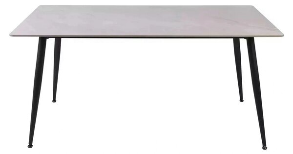 Masa RION, gri cu efect de marmura, ceramica/metal, 130x70x76 cm