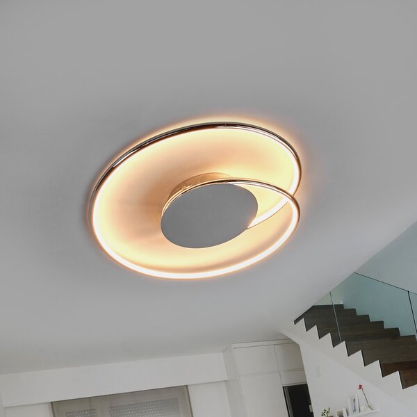 Plafoniere Lindby, Joline, Metalic, Camera de zi, Metal, Modern
