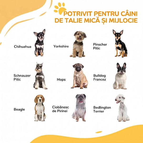 PawHut Uşa de Siguranţă pentru Câini, Barieră pentru Animale de Companie cu Ușă Mică pentru Pisici, 74-80x76 cm, Alb | Aosom Romania