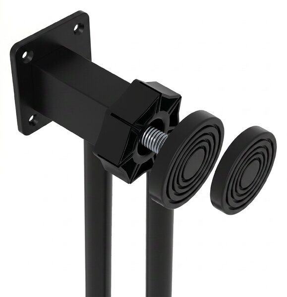 PawHut Poartă de Siguranță pentru Câini cu 2 Extensii, Lățime Reglabilă și Închidere Automată, 74-87x77 cm, Negru | Aosom Romania