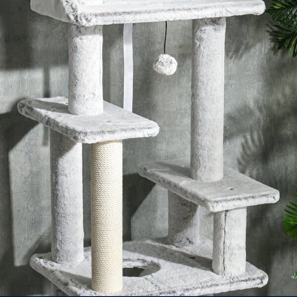 PawHut Copac pentru Pisici de Interior Turn de Joaca Centru de Activitati de Escaladare Turn de Zgariere Apartament Perne Inaltime Reglabilaaccesorii animale feline sala de gimnastica pisoi lounge mobila sufragerie | Aosom Romania