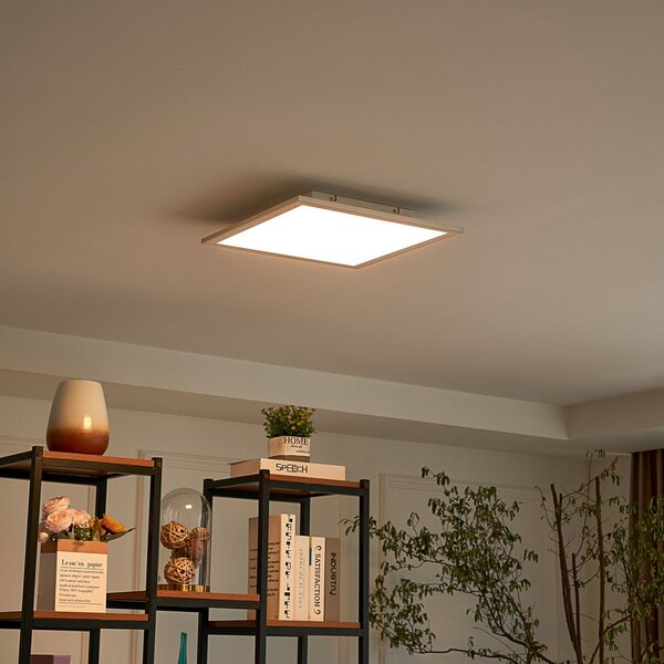 Lindby Panou LED Livel, CCT, 40 cm x cm, telecomandă, reglabil, Metalic, Bucătărie, Plastic, Modern
