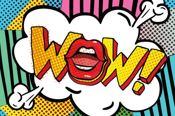 Tablou în stil pop art - WOW!