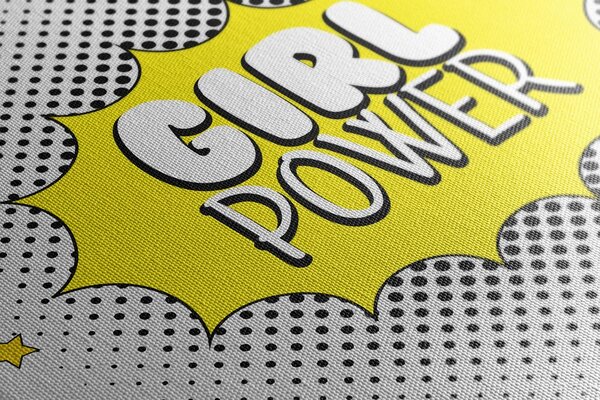 Tablou cu inscripție pop art - GIRL POWER