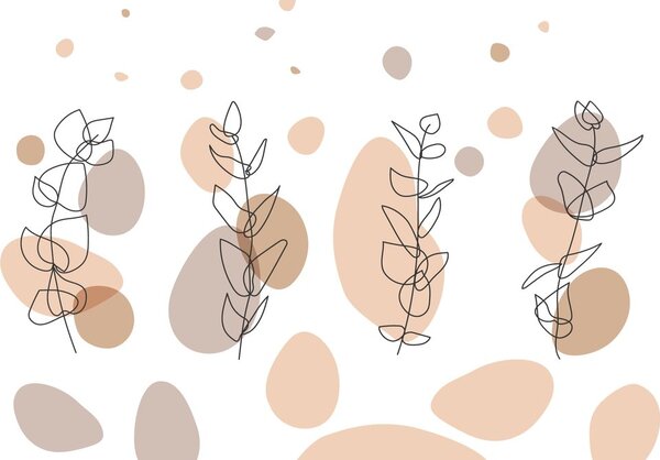 Tapet natura moartă minimalistă ale plantelor