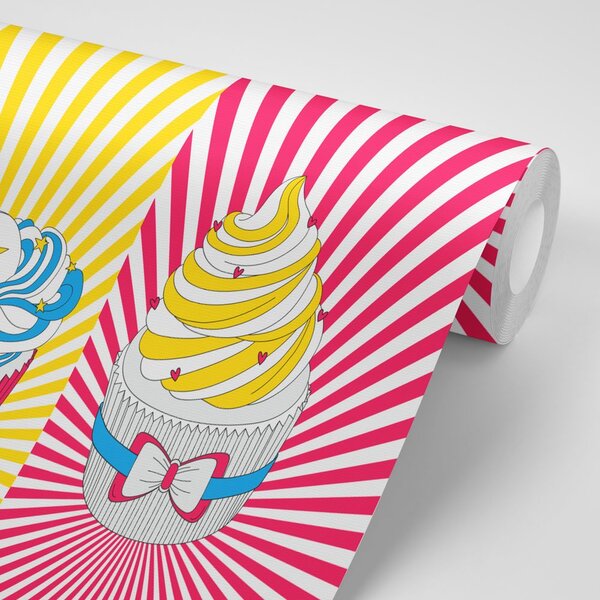 Tapet cupcakes pop art
