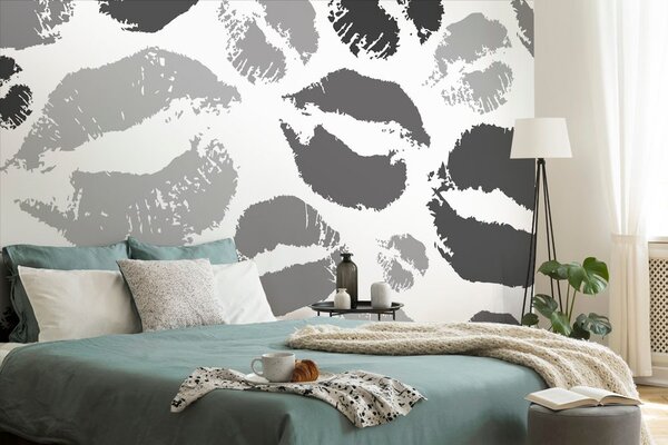 Tapet pop art pupici gri