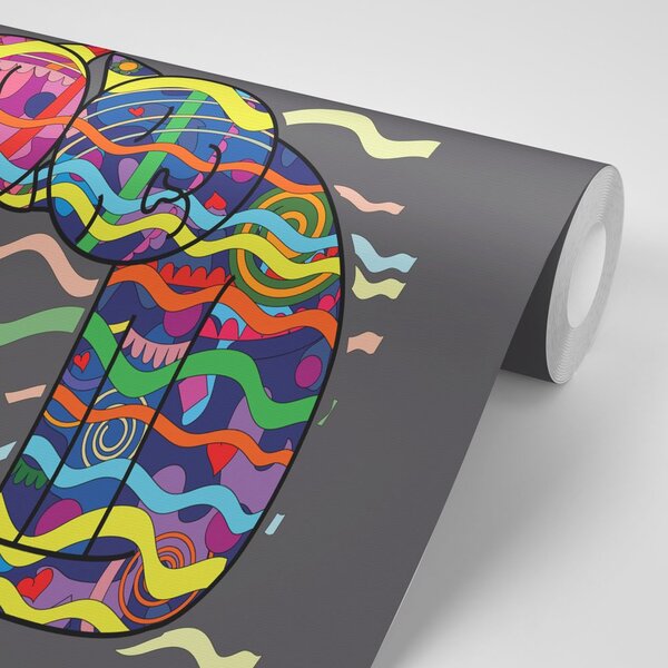 Tapet pisici îndrăgostite în stil pop art