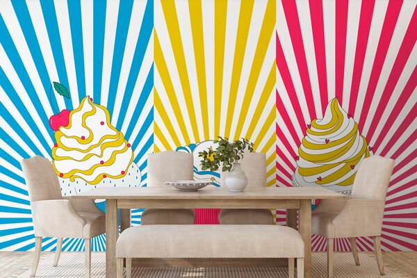Tapet cupcakes pop art