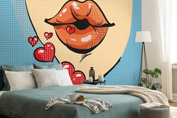 Tapet sărut pop art dulce