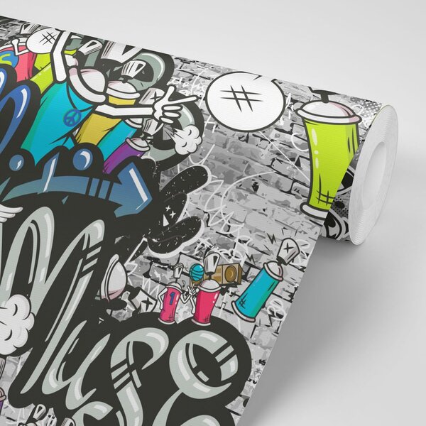 Tapet perete graffiti elegant