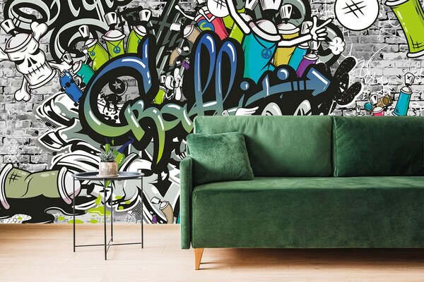 Tapet perete graffiti elegant