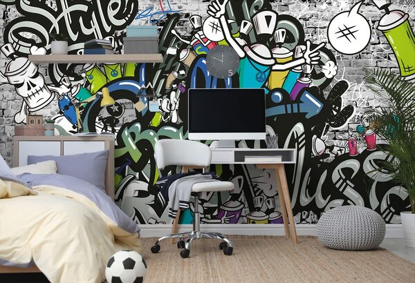 Tapet perete graffiti elegant