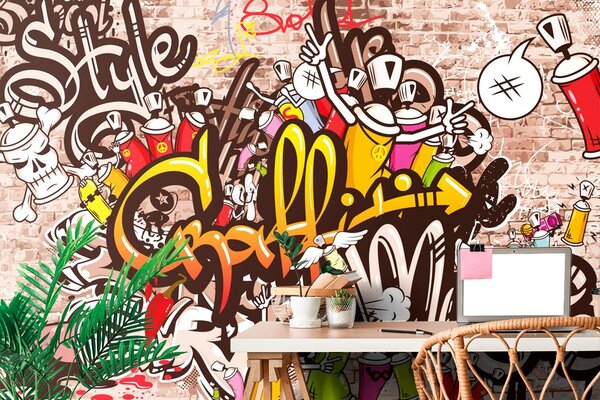 Tapet perete graffiti vesel