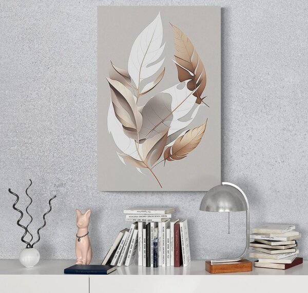 Tablou frunze minimaliste de cupru