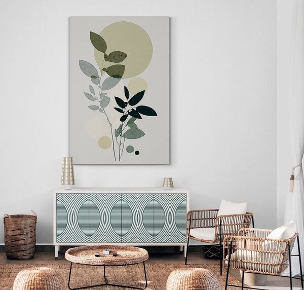 Tablou plăntuțe în design boho