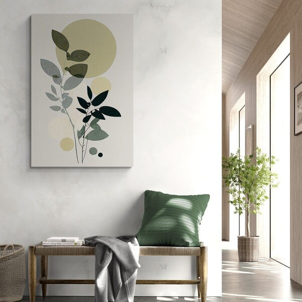 Tablou plăntuțe în design boho