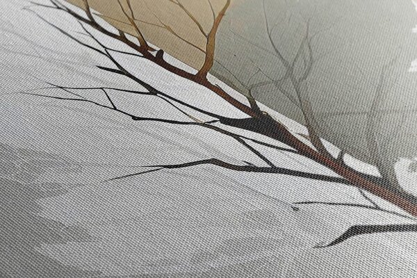 Tablou copac multicolor minimalist