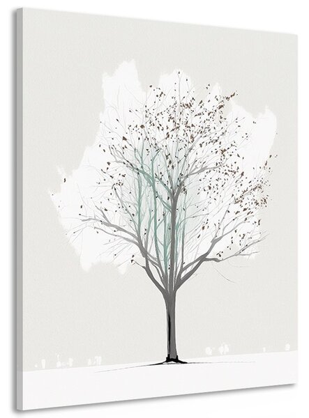 Tablou copac minimalist iarna
