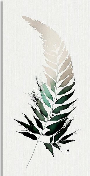 Tablou frunze de ferigă cu atingere de minimalism