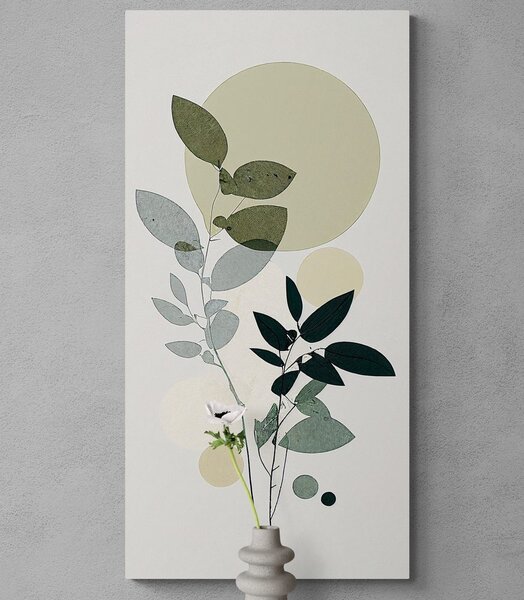Tablou plăntuțe în design boem