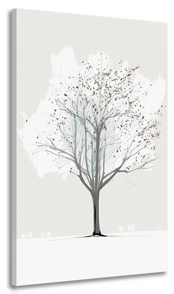 Tablou copac de iarnă minimalist