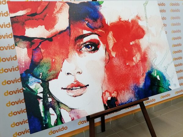 Tablou abstract portret al unei femei