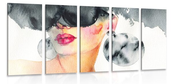 Tablou 5-piese pictograma feminină