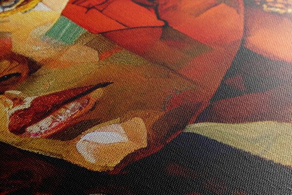 Tablou profilul femeii în design patchwork
