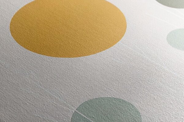 Tablou copaci minimalisti cu cercuri