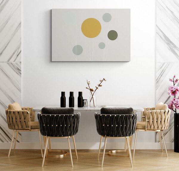 Tablou copaci minimalisti cu cercuri
