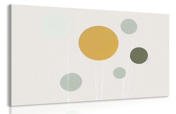 Tablou copaci minimalisti cu cercuri