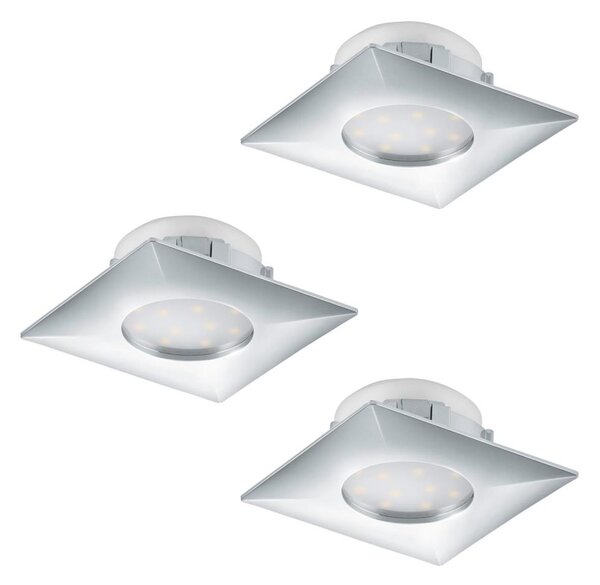 Eglo 95802 - Set 3x spoturi LED încastrate PINEDA LED/6W/230V