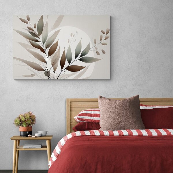 Tablou frunze minimaliste în design boho