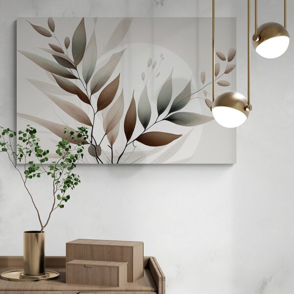 Tablou frunze minimaliste în design boho