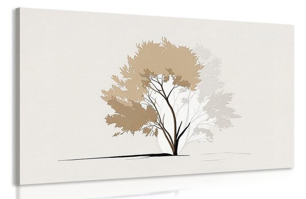 Tablou copac minimalist cu frunze