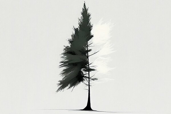 Tablou coniferele minimalist