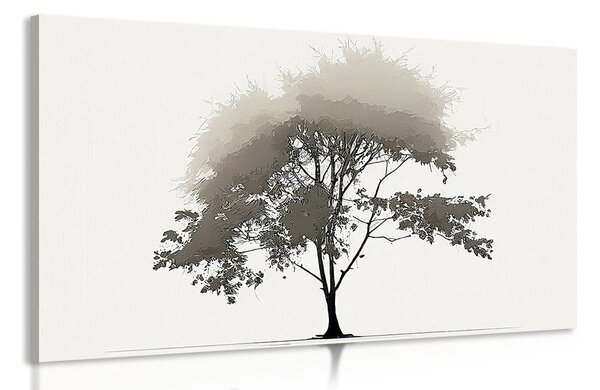 Tablou copac minimalist cu frunze