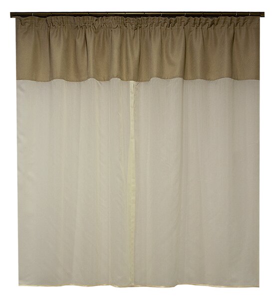 Perdea Velaria in ivoire si tafta bej, 180x145 cm